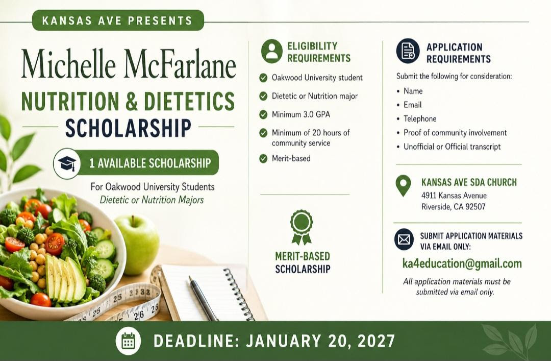 Michelle McFarlane Nutrition & Dietetics Scholarship